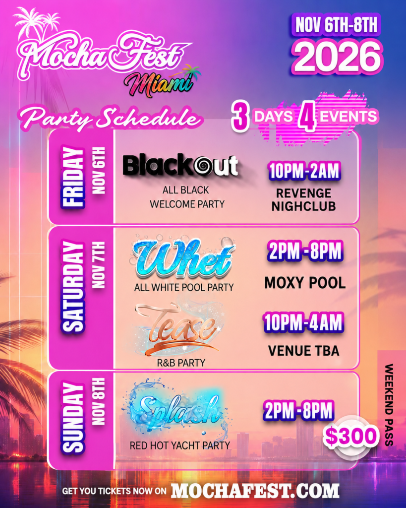 Mochafest Miami Party Schedule 2026 - Mochatrips.com